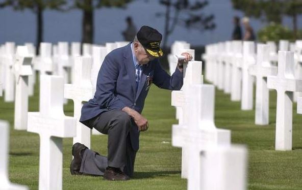 Kneeling at Normandy
