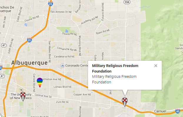 MRFF on AFA Bigotry Map
